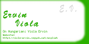 ervin viola business card